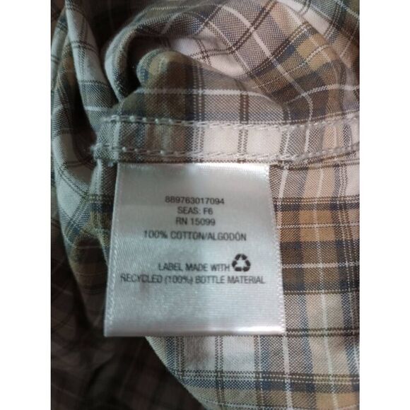 Outdoor Life Shirt Men's Small Brown Plaid Button Front Long Sleeve - Picture 6 of 7